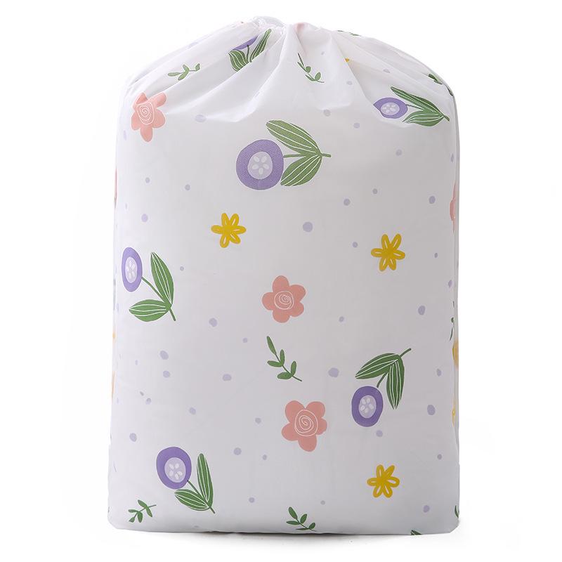 Large Capacity Duvet Storage Bag with Drawstring, Foldable, Dustproof, and Moistureproof for Clothes and Quilts