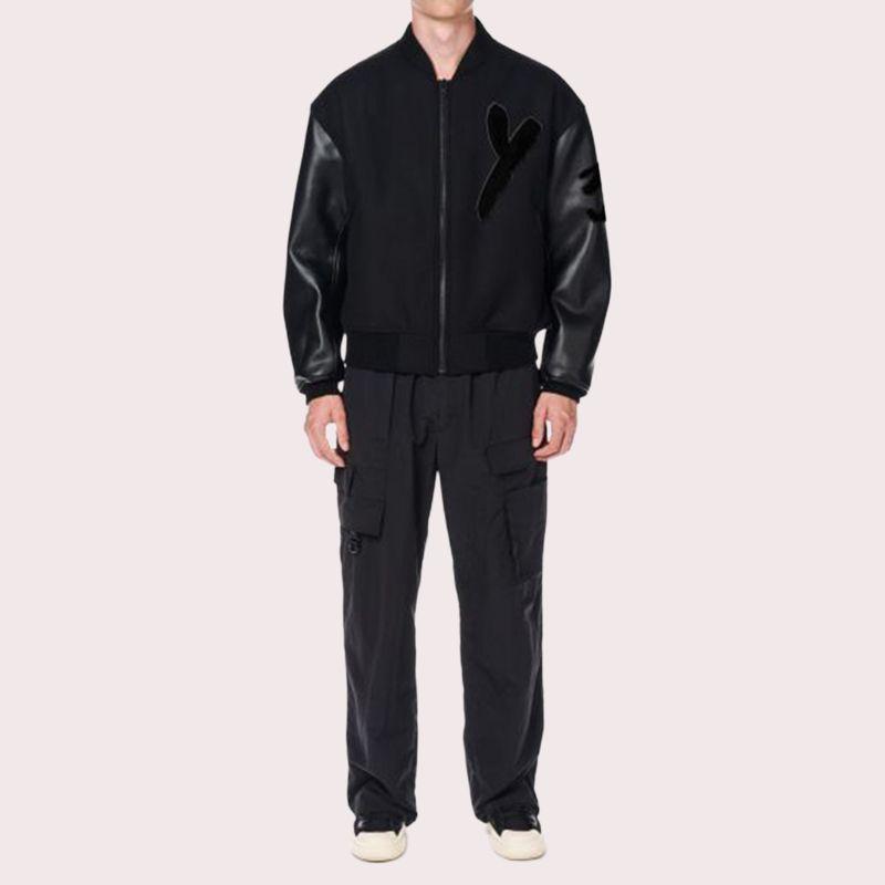 Y-3 Jackets Unisex Black Baseball Collar Thickened Other IA3101