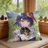 Kujo Sara Genshin Impact Cushion Cover Square Short Plush Pillow Case Living Room Sofa Home Decor Funda X