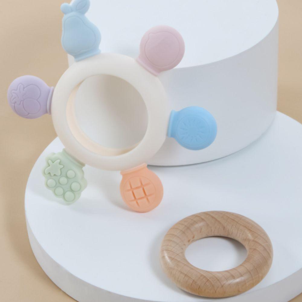 Fruits Shape Baby Teether Silicone Teething Ring New Baby Teething Toys  Newborn Accessories