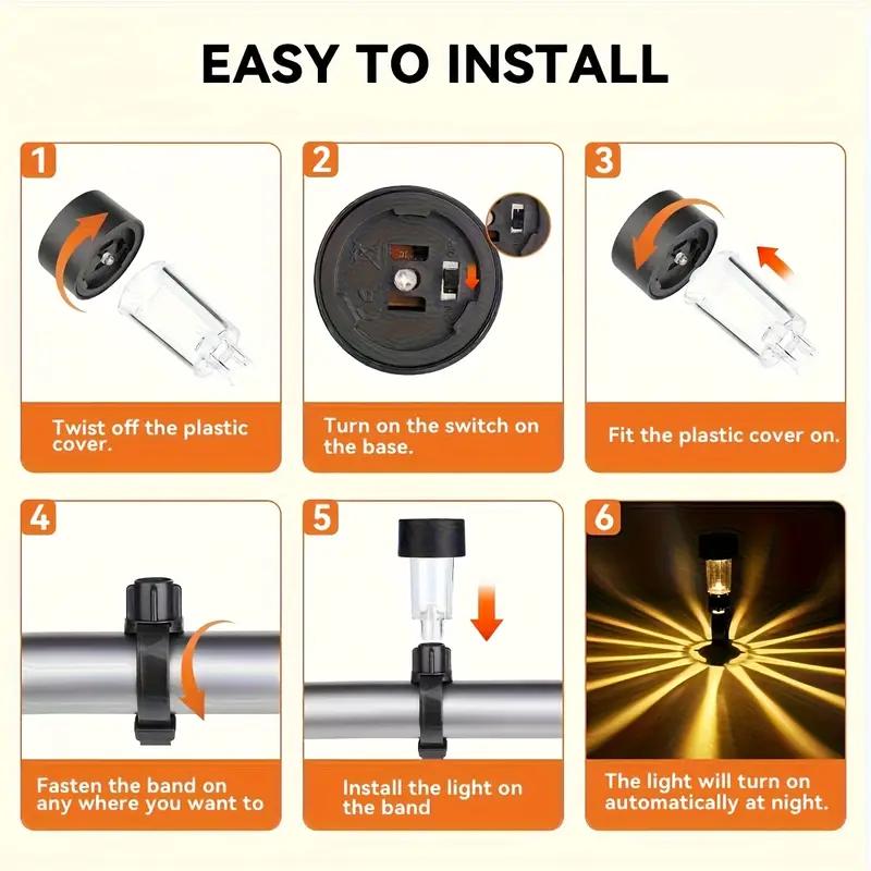 1-10PC Solar Pool Light Hanging LED Cylinder Lamp for Above Ground Pool Outdoor Garden Decoration Waterproof Warm White IP44 Use