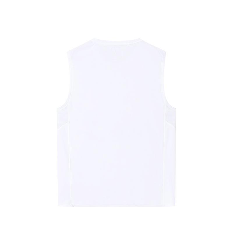 Anta Training Series Solid Color Round Neck Comfortable Breathable Versatile Casual Vest Men Vests Pure-White 952527123-2