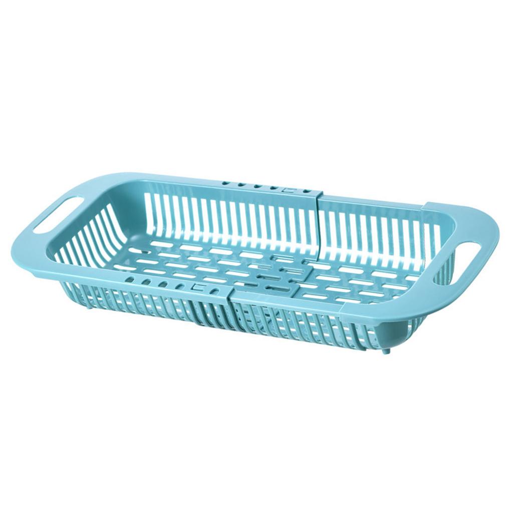 Telescopic Draining Basket Multipurpose Thickened Large Capacity Space Saving Fruits Vegetables Drain Basket for Home