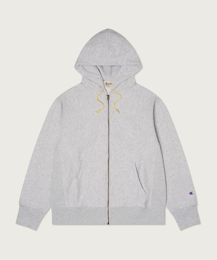 Champion Reverse Weave Loose Fit Zip-Up Hoodie Light Grey