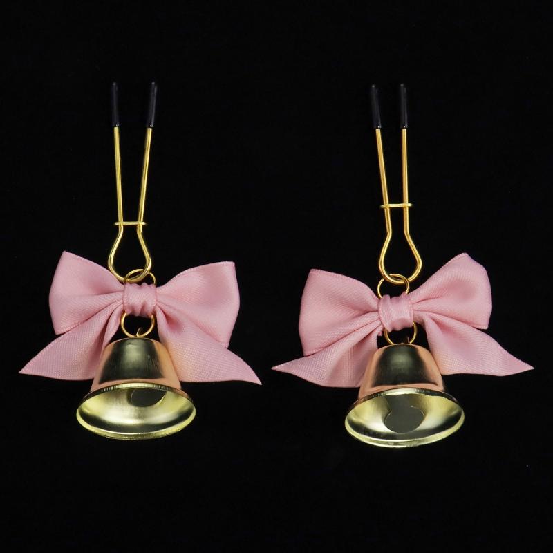 1Pairs Sexy Bow Adjustable Nipple Clamp Breast Small Bell Adult Teasing Sex Toys For Couples
