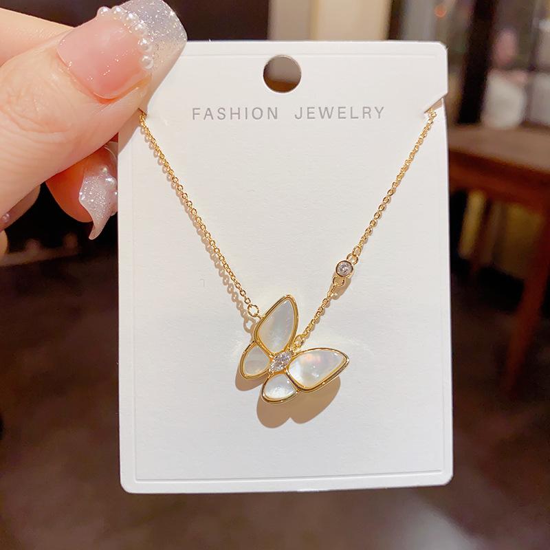 butterfly necklace Sweet High-End Unique Butterfly Fritillary Fashion Design Cute Necklace