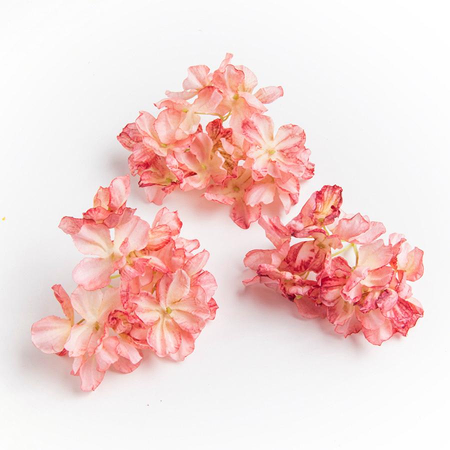 

50 шт. Искусственный цветок Шелковая гортензия Свадебный букет невесты Фестиваль Рождественский венок Украшение для дома и сада Сделай сам подарок Горячая распродажа 10pieces