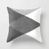 Modern Simple Gray Geometric Peach Leather Velvet Pillowcase Summer Sofa Home Office Cushion Pillowcase