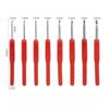 Colorful Grip Crochet Hooks 2.5-6.0mm Sizes Yarn Needles Set Aluminium Crochet Hooks  For Beginners