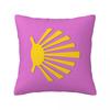 Camino De Santiago Symbol Yellow Scallop Shell Square Pillowcase Cushion Cover Pillow Case Throw Pillow Cover for Home Sofa