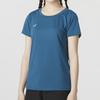 Under Armour Solid Color Sports Fitness Round Neck Short Sleeve T-Shirt Women Tops Blue-Green 23500508-343
