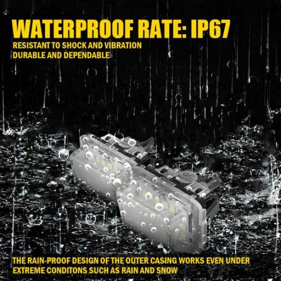 2PCS 18LED White License Plate Tag 6000K Light For Benz Mercedes W204 W212 W221