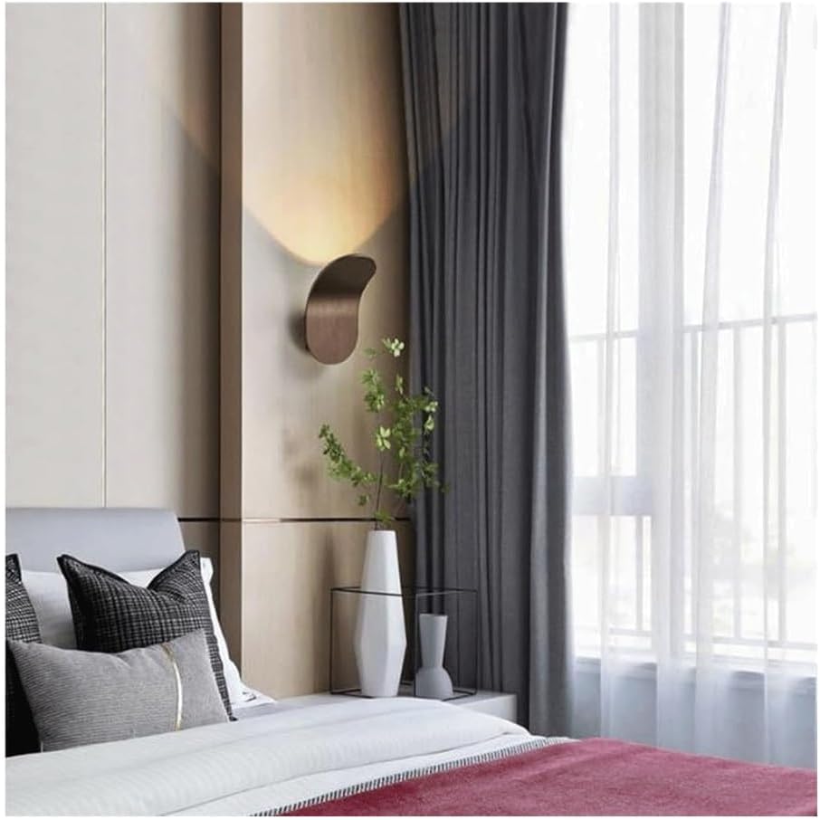 Hotelový Projekt Nástenné Lampy k Posteli - Moderná Minimalistická Nástenná Lampa, Kreatívne Osobnostné Nástenné Svietniky na Balkón, Chodbu, Schodisko (6W)(biely)