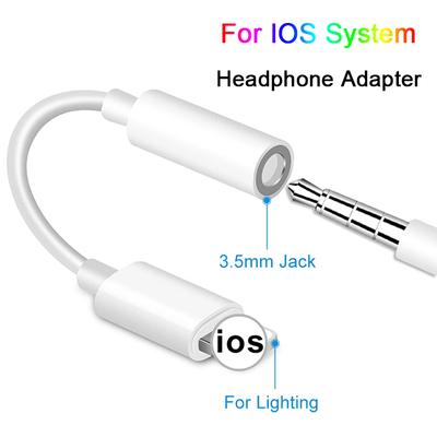 Compatible For Iphone Audio Cable Adapter 3.5mm Headphone System Adapter Cable Compatible For