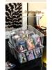 Transparent Large-Capacity Game Card and Cable Organizer with Removable Dividers