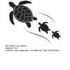 yangyizhi Car Sticker, Waterproof PVC Self-adhesive No Trace Auto Decal, Realistic Sea Turtle Pattern Sticker for Fuel Tank Caps Windows Luggage