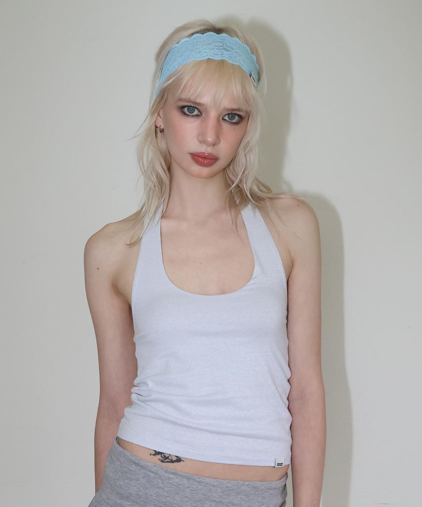 CRANK Lace Veil Hairband_Aqua Blue