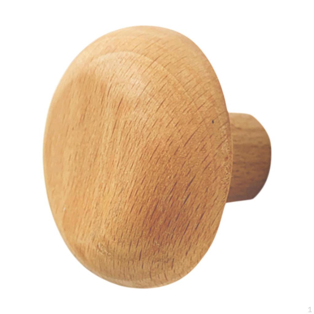 Coat Hook in Wood, Wall-Mounted Organizer with Dresser Drawer Knob