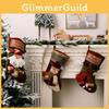 Elegant Cloth Christmas Stockings With Festive Santa And Snowman Motifs For Decorations