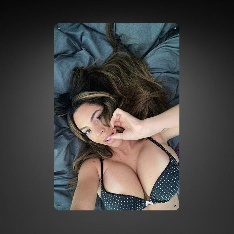 Pin-Up Girl Blechschilder, Garage Werkstatt Metalldekor 20x30cm