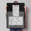 Abstract Line Art Sign Abstract Art Poster Things for Room Design Decorations for Home Decor Items Coffee Bar Accessories Retro