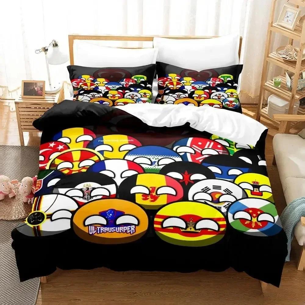 

2024 Новий Countryball Polandballs Комплект постільної білизни Односпальний Twin Повний Queen King Розмір Комплект постільної білизни Дорослий Дитяча Спальня Комплекти з підковдрою Мультфільм 70x133cm 2pcs