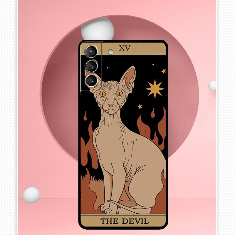 Cats Tarot Witchcraft Case For Samsung Galaxy S25 Ultra S20 S21 S22 S23 S24 Ultra S9 S10 Plus S25 FE Cover Funda