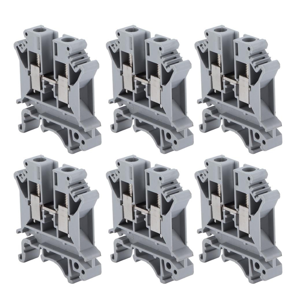 50Pcs DIN Rail Mount Terminal Screw Combination Pure Copper Terminals Block 57A 800V UK?6N