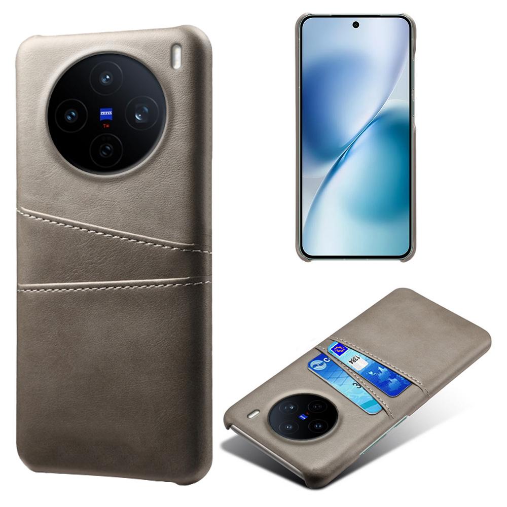 For vivo X200s 5G Case Dual Card Slots PU Leather + Hard PC Phone Cover