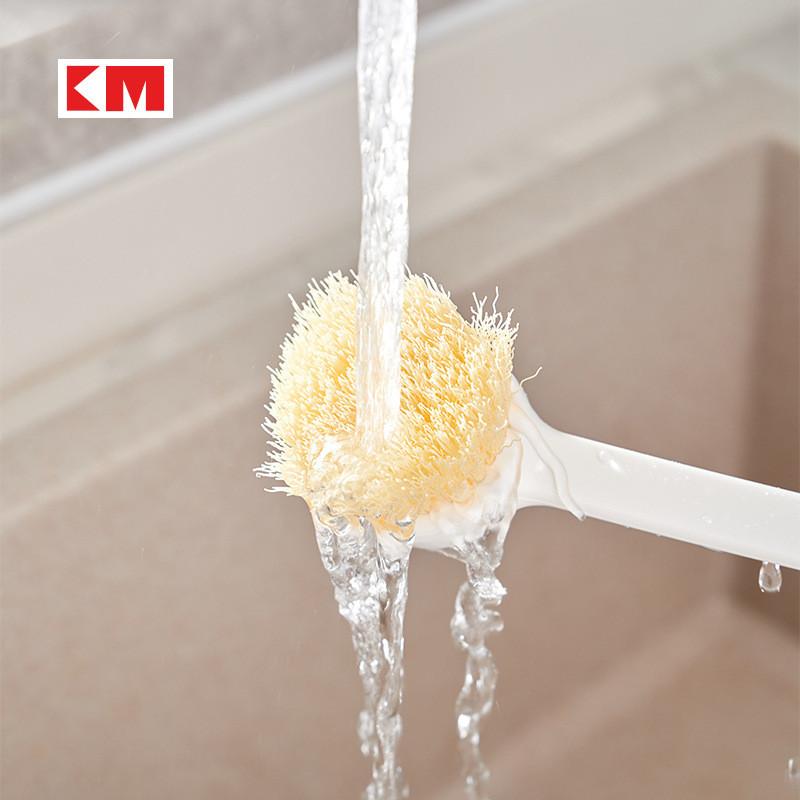 Pot Scrubber Efficient With Long Handle And Plastic Construction For Kitchen Cleaning Tasks