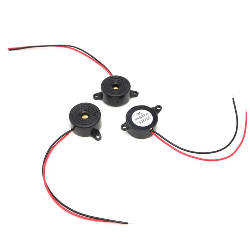 10 Piezas SFM-20B Zumbadores de Alarma de Alto Decibelio 3~24V Dispositivos de Sonido Piezoeléctricos para Circuitos Educativos y Experimentos