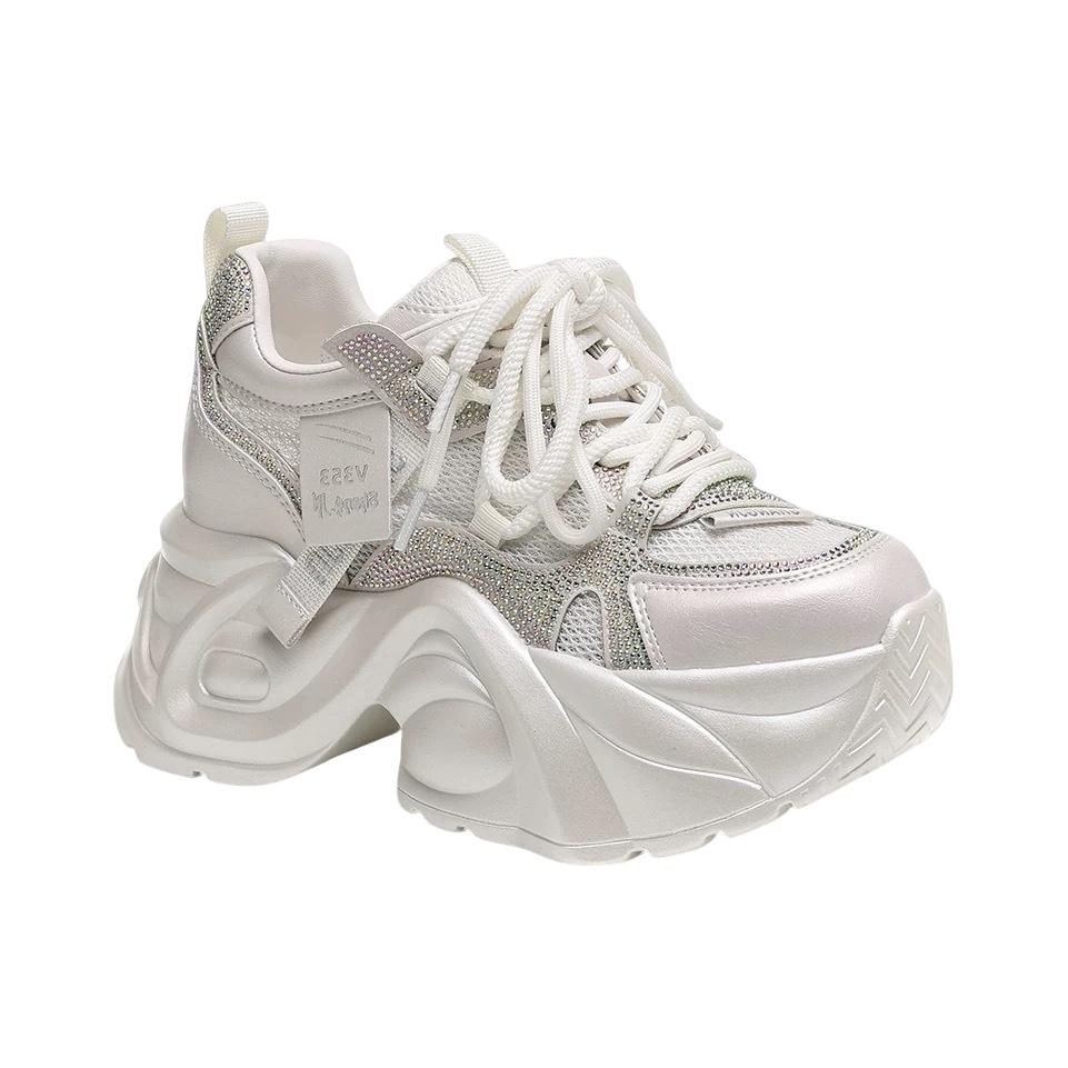 New Mesh Breathable Thick-soled Heightening Dad Shoes Women's Summer Small Sports Lightweight Fashion Casual Shoes