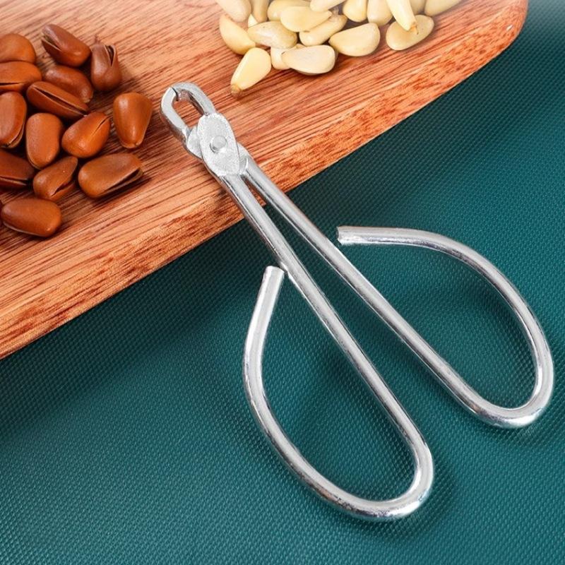 Pine Nut Clip Stainless Steel Chestnut Walnut Opener Pliers Quick Nut Sheller Cutter Clip Kitchen Tools