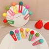 Colorful Jelly Bean Hairpin Set for Girls - Cute Candy Color Side and Bangs Clips