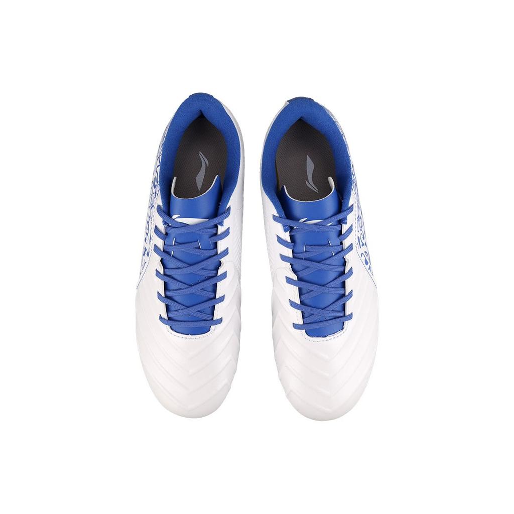 Li Ning Kids MG Stud Mid-Range Short Grass Training Shock Absorption Low-Top Basketball Shoes Kids Basketball Shoes Blue-and-White-Porcelain YSFT014-2