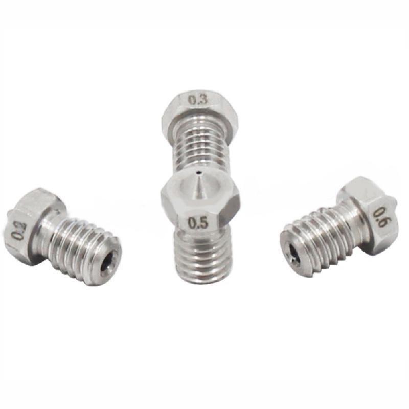 5 stücke Edelstahl Düse Extruder 3D Drucker Teile Filament Gewinde Teil