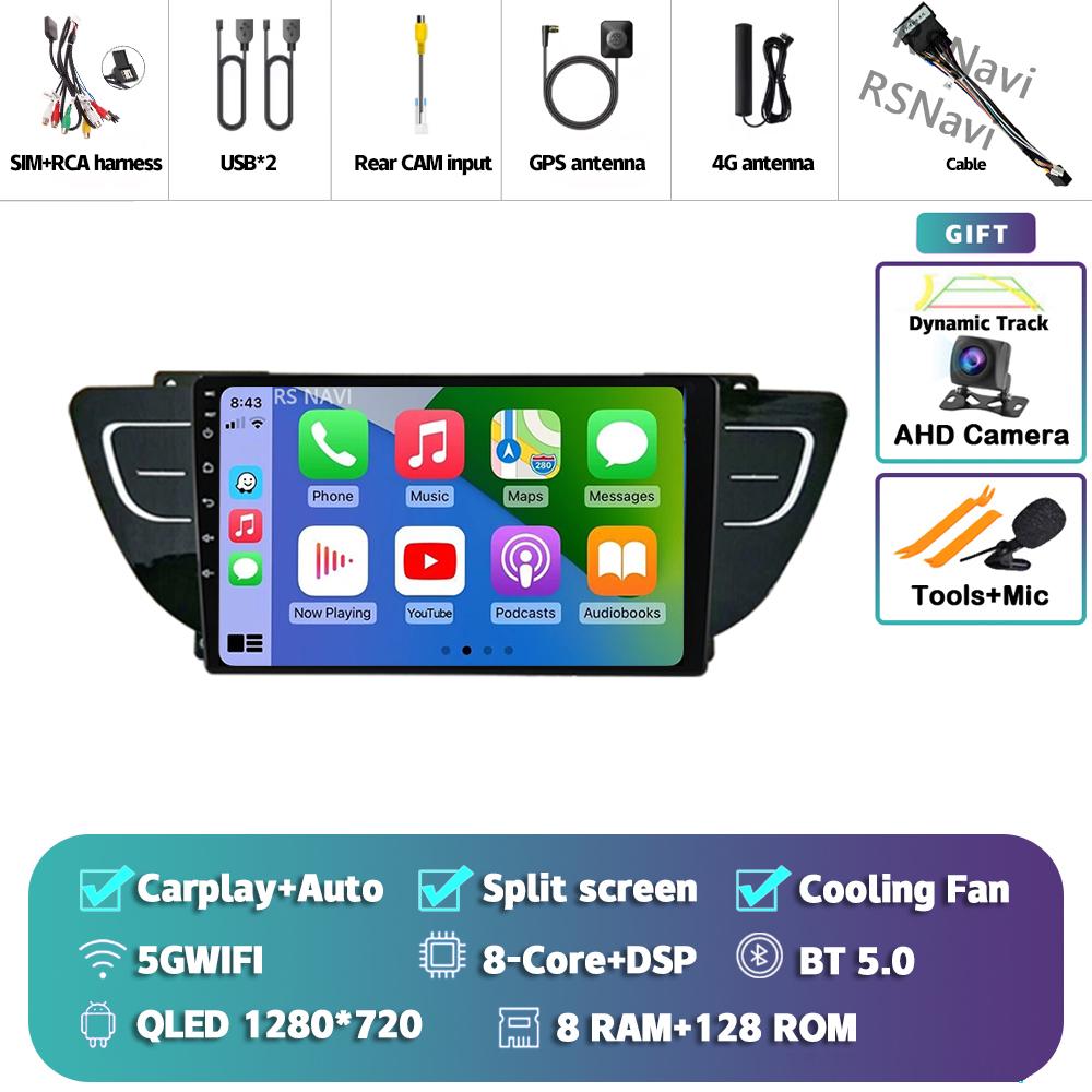 Android 14 Carplay Auto For Geely Atlas 2016 - 2020 Car Radio Player Multimedia 4G+WIFI Stereo Navigation Head Unit AI Voice GPS