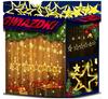 Light curtain LED stars Christmas tree holidays for Christmas tree warm 120 4.7m