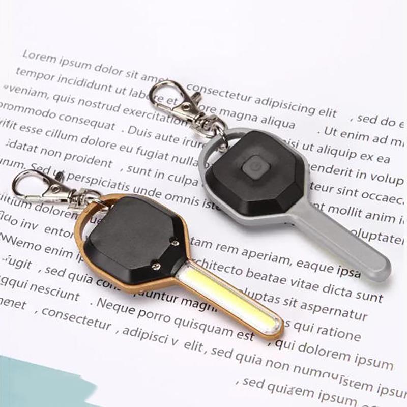 Portable Cob Led Keychain Flashlight Pocket Emergency Torch Backpack Light Mini Key Ring Flashlight Outdoor Camping Supplies