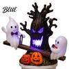 Halloween Seesaw Motion Decor Animated Ghosts Night Light Plug-in Lamp with Kids Bedroom Light Moving Figurines Spooky Glowing for Room Party