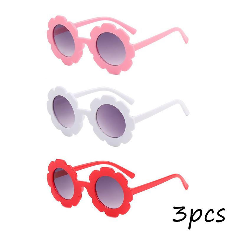 New Cute Multi Color Sunflower Sunglasses For Boys And Girls, UV Resistant Outdoor Style Sunglasses, Children's Glasses