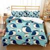 Cartoon Penguin Comfortable Duvet Quilt Cover Pillowcase Bedding Set Children Home Textile Antarctic Animal Illustration