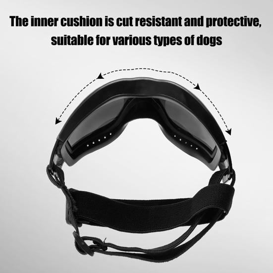 Hunde Sonnenbrille UV-Schutz Winddicht Hundeschutzbrille mit verstellbarem Riemen Outdoor für kleine, mittlere und große Hunderassen Anti-UV-Brille