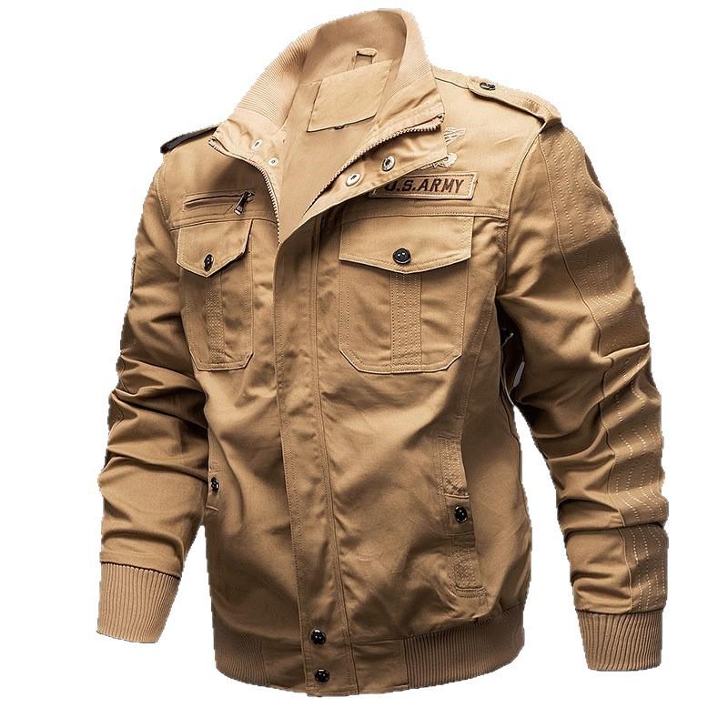 Men's Autumn/Winter Military-Style Cotton Jacket, Plus Size, Trendy Workwear 9931