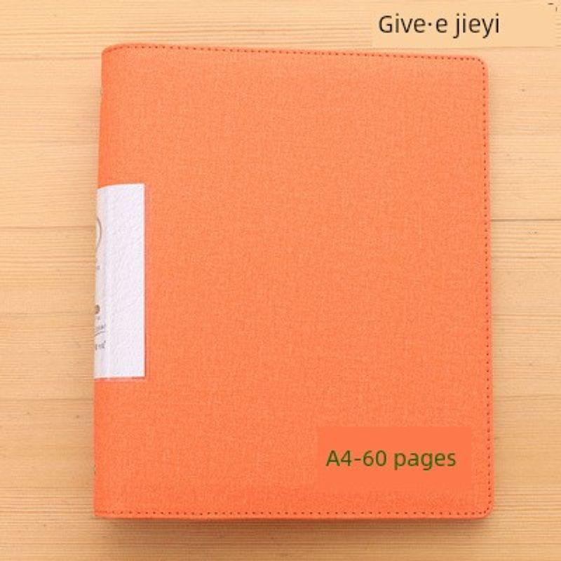 Large Capacity Leather Perforated Loose-Leaf Contract Folder