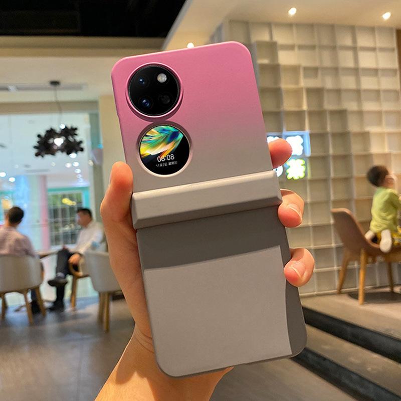 

Gradient Matte Suitable for Huawei P50pocket Mobile Phone Case PocketS Simple Flip Folding Screen Hard Case Huawei P50 Pocket