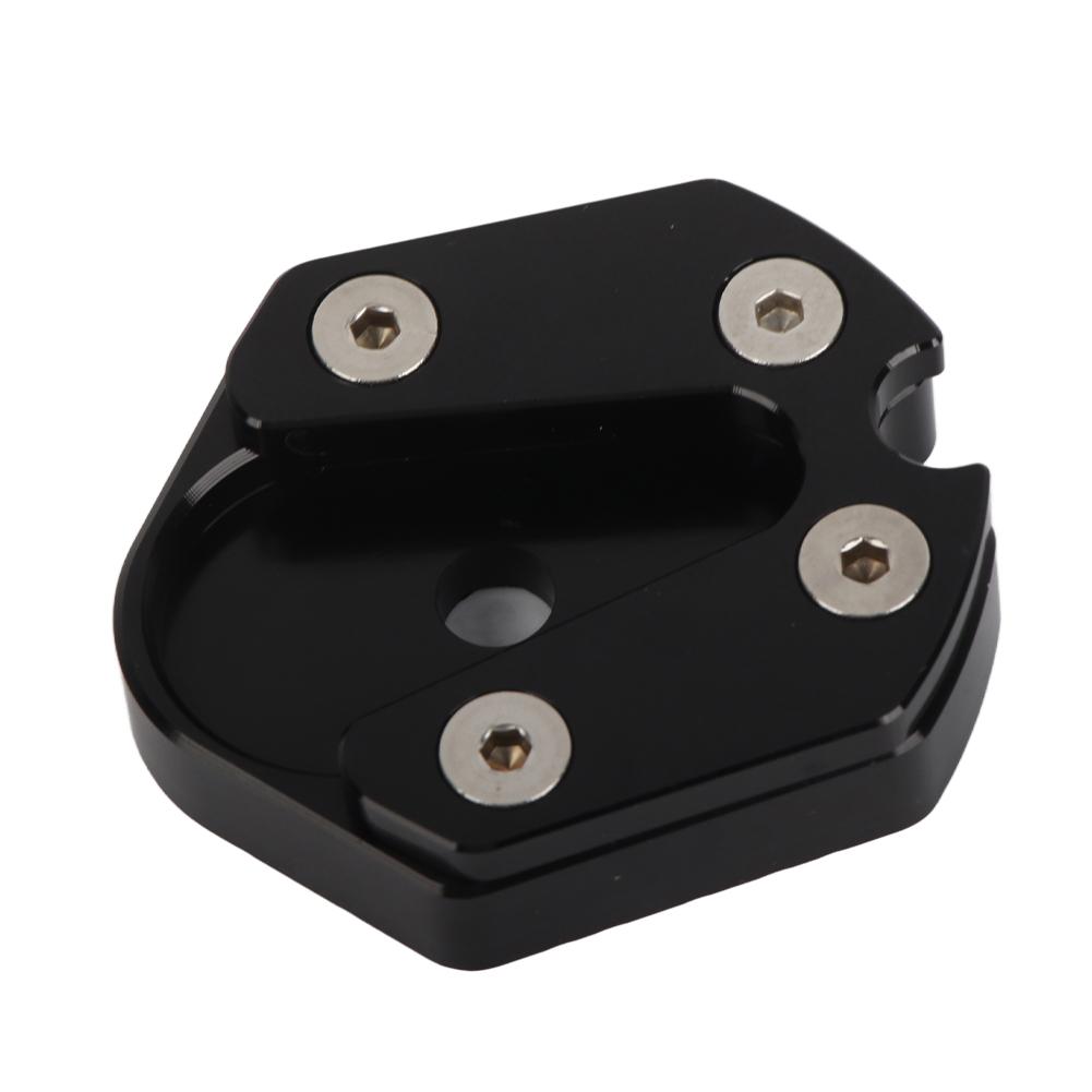 Fuß Seitenständer Verlängerungspad Stabil CNC Aluminiumlegierung Vergrößerer Stützpad für Motorrad Schwarz