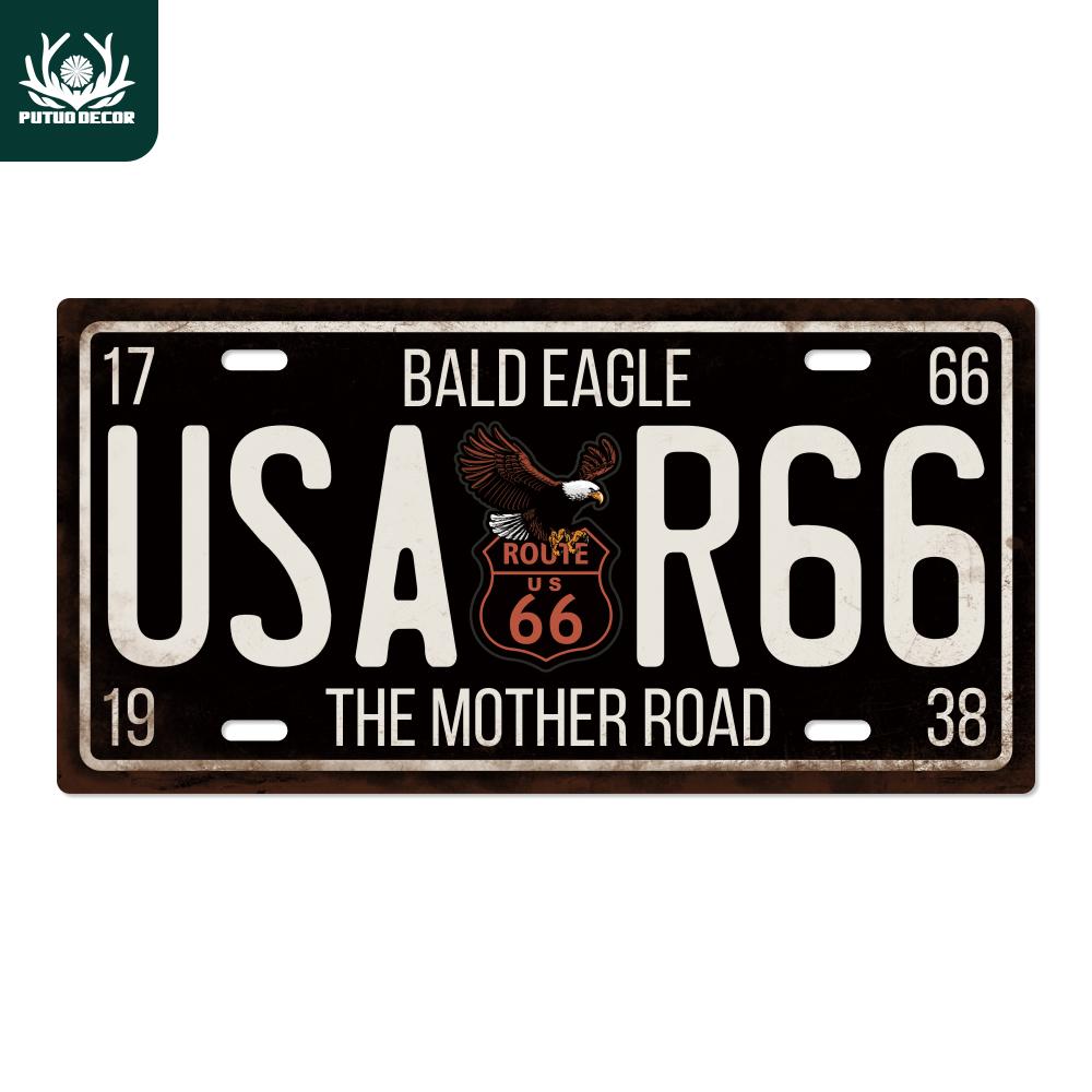 

Putuo Decor pc USA R License Plate Metal Signs Tin Plate Iron Wall Decoration for Home Garage Club Bar Pub X Inches 15x30cm(5.9x7.8inch)
