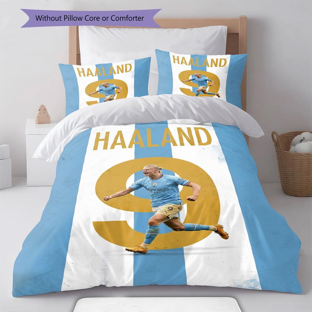 Poster Haaland Biancheria da letto Set piumone Copripiumone Federa Decorazione per la casa Regalo di compleanno (1 * copripiumino + 2 * federa, senza nucleo)