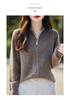 Women's Wool Polka Dot Knit Cardigan - 2025 Autumn/Winter Retro Style Loose Sweater Coat